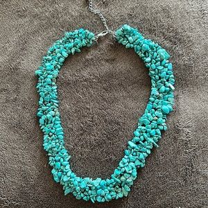 Turquoise necklace 
19” x 1” approximately